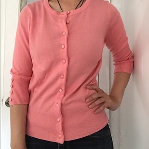 NWT Pink button down top petite size PP
